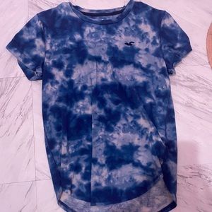 blue tie dye shirt